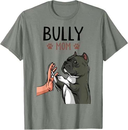 Miniatura 35 de American Bully Mom Cute Dog Mama Camiseta divertida para mujer, Blanco, S