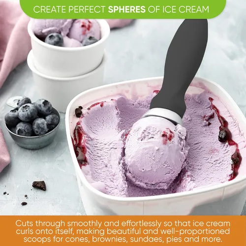 Miniatura 4 de Spring Chef - Cucharada de helado resistente con mango suave y cómodo, apta para lavavajillas, utensilio de cocina profesional de metal para yogur