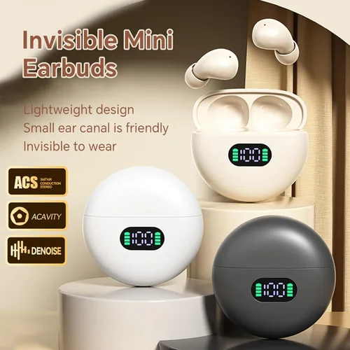 Miniatura 7 de Xmenha Mini auriculares invisibles inalámbricos Bluetooth auriculares auriculares auriculares para iPhone Android pequeños pequeños pequeños