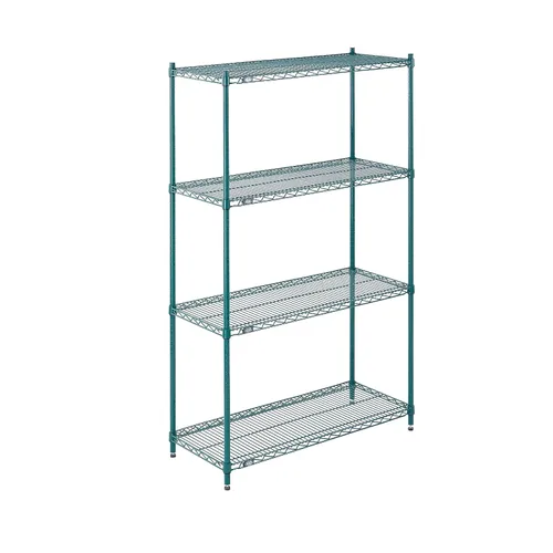 Miniatura 25 de Nexel Poly-Z-Brite Unidad de Estantería de Alambre Ajustable, 4 Niveles, Estante Organizador de Servicio Pesado Multiusos, 14" x 36" x 74