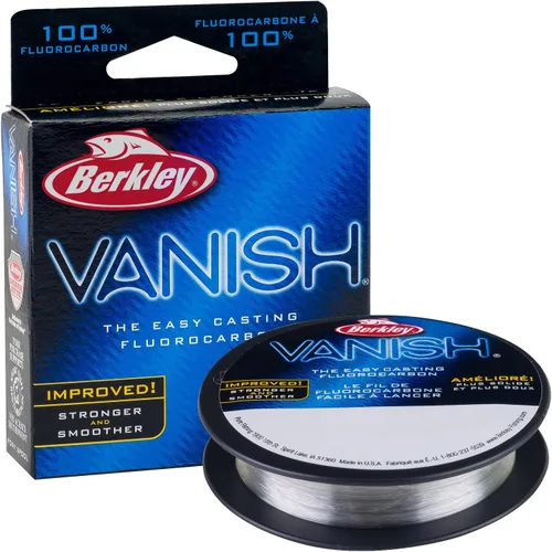 Berkley Vanish Línea de Pesca de Fluorocarbono/Material Líder Transparente - Desvanecer