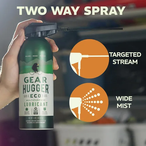 Miniatura 5 de Gear Hugger Lubricante Multiusos - Ecológico (11 oz, Paquete de 2), Removedor de Óxido - Spray Lubricante para Puerta de Garaje, Lubricante