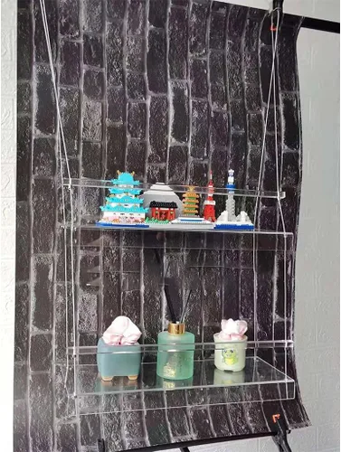 Miniatura 4 de Estantes acrílicos para plantas de ventana, estante de pared flotante colgante transparente, estante para macetas, estante para plantas de ventana