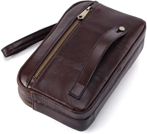Miniatura 9 de Hebetag Cartera de cuero para hombre organizador de muñeca