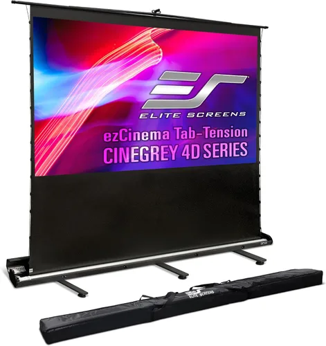 Miniatura 10 de Elite Screens ezCinema 2 pantalla de proyección, 84 pulgadas 16:9, manual de piso con extracción de tijera, portátil para oficina en casa, aula