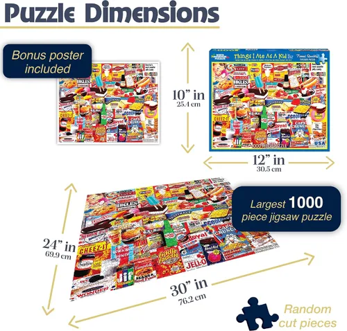 Miniatura 5 de White Mountain Puzzles Things I Ate As A Kid Collage Puzzle - Rompecabezas de 1000 piezas