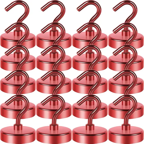 Miniatura 60 de Neosmuk Ganchos magnéticos, esenciales para cruceros, más de 32 libras, ganchos magnéticos resistentes para cabinas de cruceros, refrigerador
