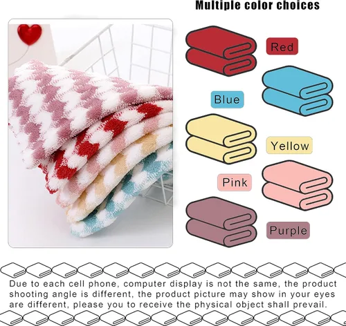Miniatura 4 de Paquete de 10 paños de microfibra con forma de corazón para lavar la cara, toallas de limpieza altamente absorbentes, trapos de microfibra