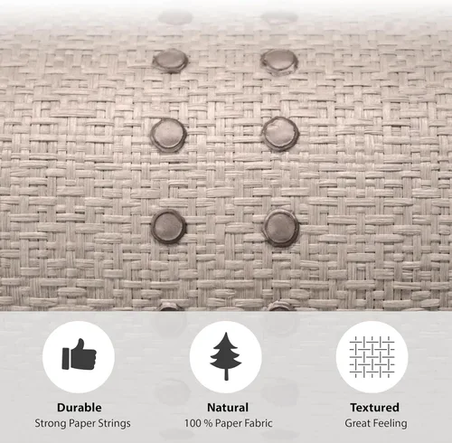 Miniatura 6 de Ansehan HA4002 - Revestimiento de pared hecho a mano con rayas de 36 pulgadas de ancho x 8 yardas de largo, texturizado, moderno, no prepegado