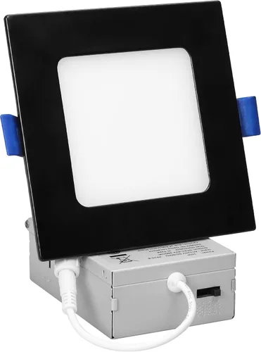 Miniatura 8 de Maxxima Foco empotrable LED cuadrado ultrafino de 4 pulgadas, 5 CCT seleccionables a color, 2700 K/3000 K/3500 K/4000 K/5000 K, 700 lúmenes, borde