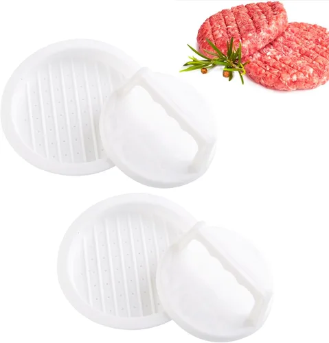 Prensa para Hamburguesas, Accesorios Redondos Antiadherentes para Hamburguesas Rellenas, Prensa para Hamburguesas Aplastadas, Prensa para