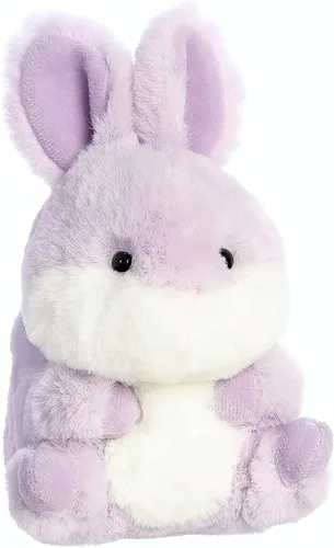 Miniatura 4 de Aurora Rolly Pets Bundle - Juego de conejitos de peluche de 5 pulgadas (rosa y lavanda)