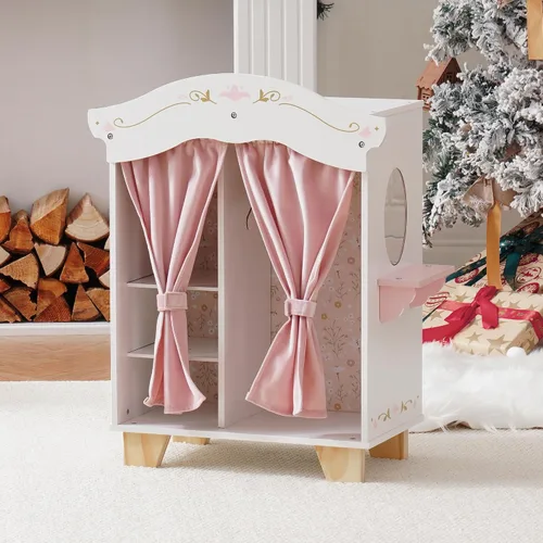 Miniatura 11 de ROBOTIME Cuna Mecedora de Madera para Muñecas, Juguetes de Cama para Muñecas de Niña, Cuna de Juguete para Muñecas de Bebé, Cuna para Muñecas de Azul