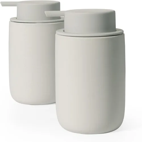 Miniatura 11 de INGOFIN Juego de dispensador de jabón espumoso de cerámica, paquete de 2 (12 onzas) dispensador de jabón de manos de espuma de baño con bomba