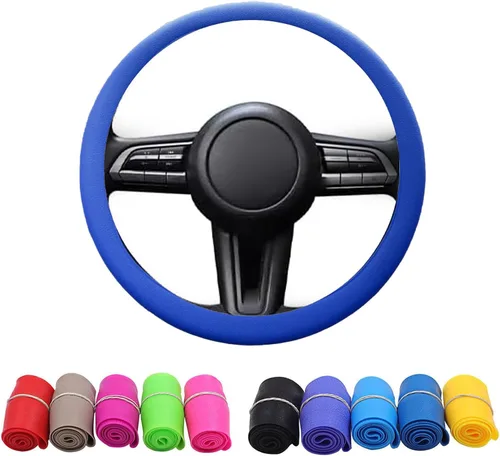 Miniatura 12 de Protector de Volante de Silicona Fresco Antideslizante, Funda Protectora de Volante, Funda Antideslizante para Volante de Coche, Funda de Volante