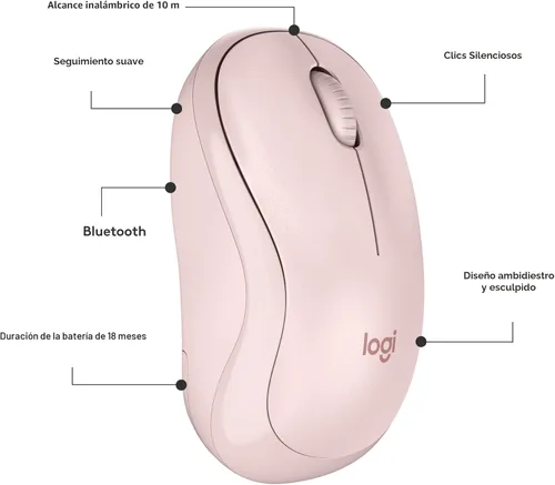 Miniatura 7 de Logitech Mouse inalámbrico M185, 2.4 GHz con mini receptor USB, duración de la batería de 12 meses, seguimiento óptico de 1000 DPI, ambidiestro