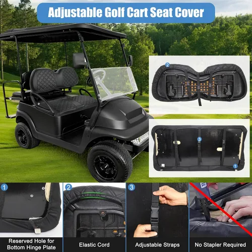 Miniatura 7 de MOSNAI Fundas de Asiento de Club Car Precedent, Fundas de Asiento de Carrito de Golf para Asiento Ordinario OEM de Club Car Precedent, Funda