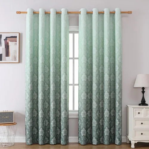 Miniatura 10 de Flyfun Medallion - Cortinas opacas de 84 pulgadas de largo, con aislamiento térmico y ojales, juego de 2 paneles de cortinas para dormitorio