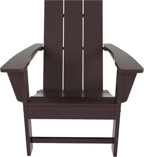 Miniatura 4 de WestinTrends Ashore - Silla plegable Adirondack moderna para exteriores (juego de 2), color marrón oscuro
