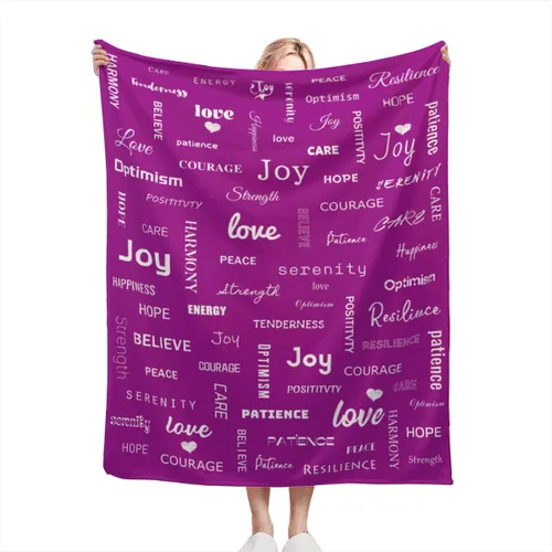 Miniatura 38 de Manta curativa, manta de regalo para mujeres y hombres, cálido regalo inspirador, manta de forro polar suave con energía positiva, comodidad, amor