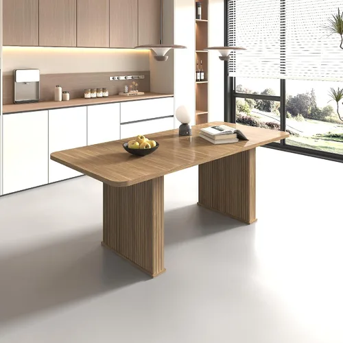 Mesa de comedor extensible de 62.99 a 78.7 pulgadas para 6, 8 y 10, moderna mesa expandible de cocina de madera de granja, mesas de conferencias de