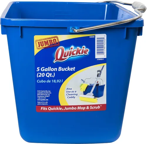 Miniatura 5 de Quickie® Ez-Glide - Cubo sobre ruedas, 5 cuartos de galón, azul 20000ZQK, 1 unidad