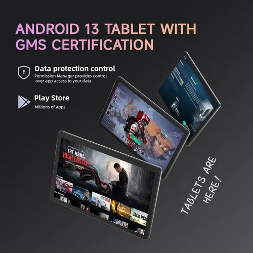 Miniatura 5 de HNVHNV Tablet de 10 pulgadas Android 13, 6 GB RAM 64 GB ROM, procesador Quad-Core, pantalla táctil LCD de 1280x800, WiFi, GMS, cámara dual