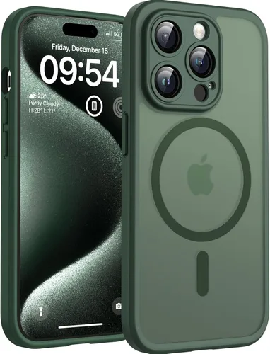 Miniatura 141 de TOCOL Funda magnética 3 en 1 para iPhone 14 Pro, mejorada [protección completa de cámara] con 2 protectores de pantalla, funda de grado militar Azul