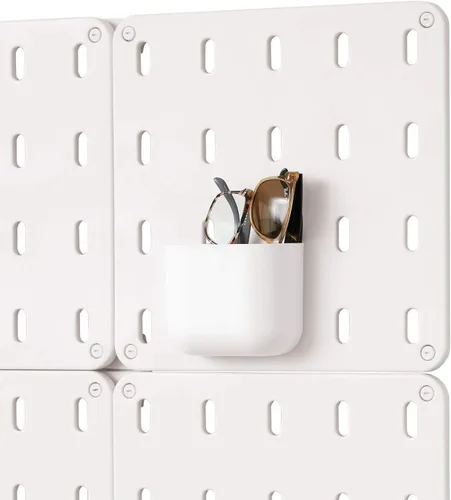 Miniatura 11 de iDesign Cade - Contenedor organizador modular de plástico sin BPA para colgar, 5.04 x 3.04 x 4 pulgadas, color gris