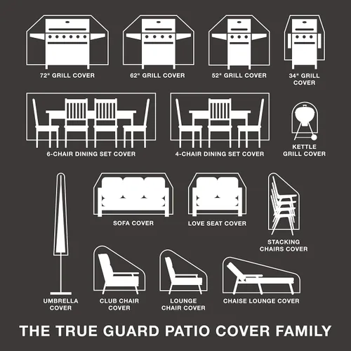 Miniatura 5 de True Guard Fundas para muebles de patio impermeables resistentes - Funda para silla de club de descanso, 600D Rip-Stop, resistente a