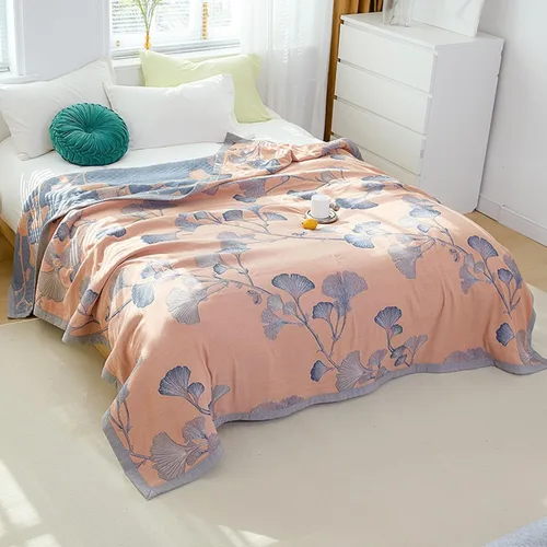 Miniatura 8 de Ginkgo Biloba - Juego de cama de algodón transpirable para todas las estaciones (B, 79 pulgadas de ancho x 90 pulgadas de largo)