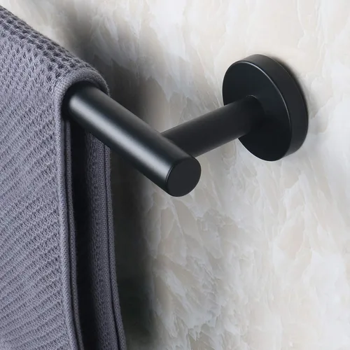 Miniatura 7 de NearMoon - Barra para toallas de baño, soporte de toalla de ducha de acero inoxidable grueso montado en la pared para baño, longitud total de 16