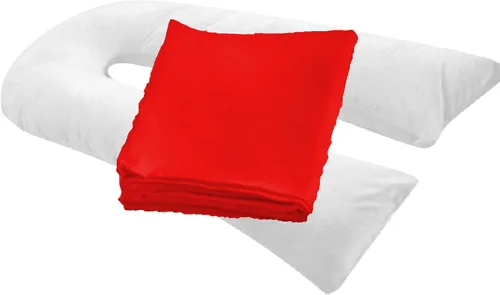 Miniatura 7 de Funda de almohada de cuerpo completo para embarazo, en forma de U, ajuste universal, funda de repuesto para almohada de maternidad (negro)
