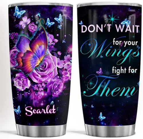Miniatura 13 de SANDJEST Taza personalizada para mejor amiga Definición de mejor amiga Tazas de 20oz 30oz con tapa, regalo para mujeres, niñas, mejores amigas