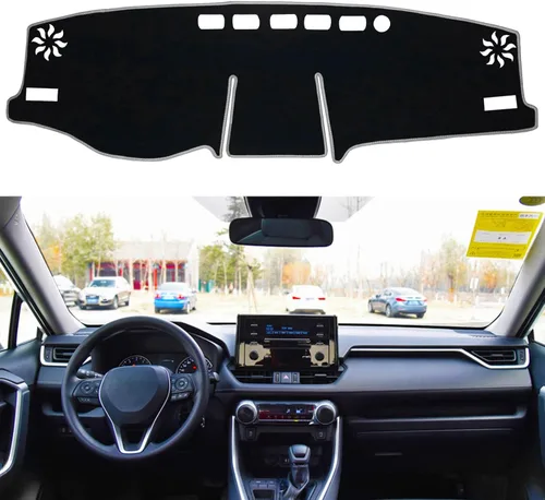 Miniatura 15 de para Toyota Rav4 2013 2014 2015 2016 2017 2018 Funda para Salpicadero, Funda para Consola Central, Alfombrilla para Tablero, Alfombra Protectora