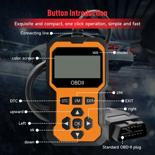 Miniatura 5 de Escáner OBD2 profesional V410 y herramienta de diagnóstico de coche - Lector de código automático para todos los vehículos, lector de códigos