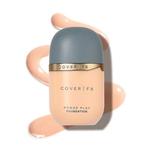 COVER FX Base Power Play, Shade F1, cobertura completa construible, impermeable, a prueba de sudor, a prueba de transferencia, acabado mate natural,