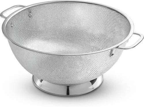Miniatura 8 de Bellemain Colador de metal de 3 cuartos de galón con asa Pasta, espaguetis, bayas, frutas, verduras, cesta coladora de alimentos de cocina