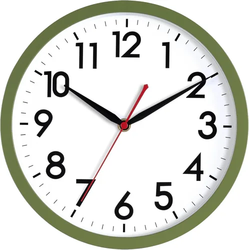 Miniatura 15 de AKCISOT Reloj de Pared Atómico de 10 Pulgadas Relojes Analógicos para Cocina Interior - Reloj Silencioso Operado con Batería para Dormitorio Oficina