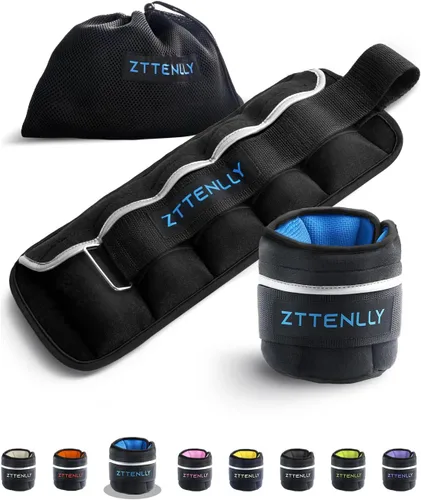 Pesas ajustables para tobillo de 1-5/10/15/20 libras, par con bolsa de transporte, telas transpirables, ribete reflectante, entrenamiento de fuerza,