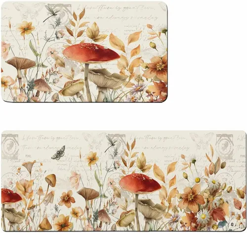 Tapete de baño con hojas de hongo para bañera, antideslizante, de secado rápido y absorbente, tierra de diatomeas, fregadero, dormitorio, cocina,