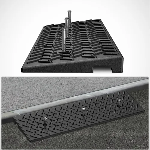 Miniatura 7 de Nilight Rampas de Bordillo de Elevación de 1.6", Rampa de Umbral de Entrada de Goma Resistente para Aceras, Automóviles, Cortacésped, Sillas