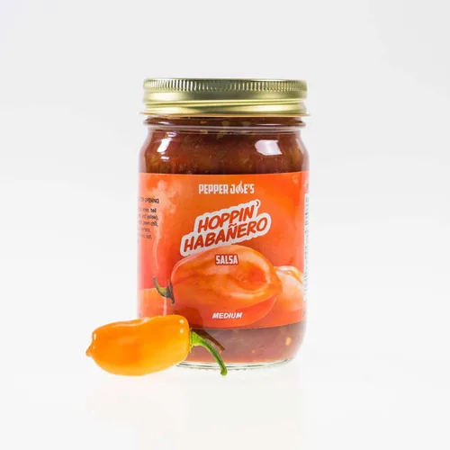 Miniatura 4 de Pepper Joe's Salsa Habanero Fiery - Salsa habanero asada picante gourmet con pimientos frescos - Tarro de 12 onzas de salsa picante