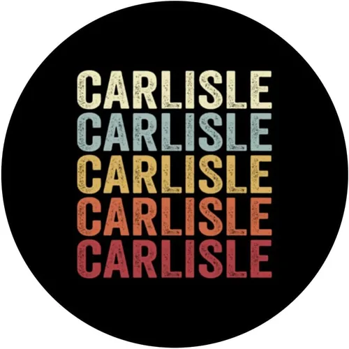 Miniatura 3 de Carlisle Massachusetts Carlisle MA Retro Vintage Text PopSockets Swappable PopGrip