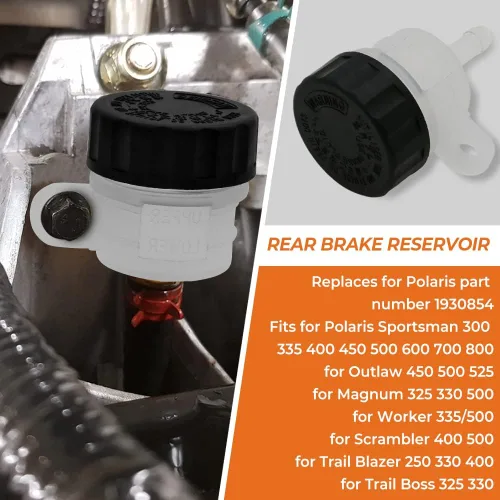Miniatura 6 de Transparente motocicleta freno trasero cilindro maestro tanque aceite taza líquido depósito de botella para Polaris Sportsman Scrambler Outlaw