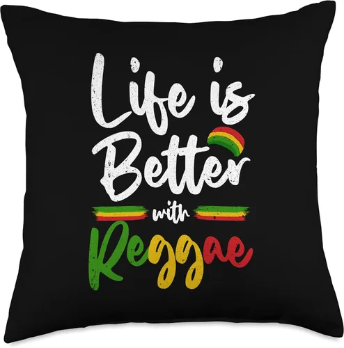 Miniatura 5 de Reggae Gift Rasta Jamaican Accessories & Stuff Divertido diseño jamaicano para hombres y mujeres, almohada de reggae y amantes de la música rasta
