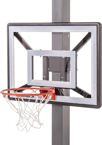 Miniatura 38 de Aro de baloncesto juvenil Silverback Junior de 33" con tecnología de montaje Lock 'n Rock. Se monta en postes redondos y verticales, color negro