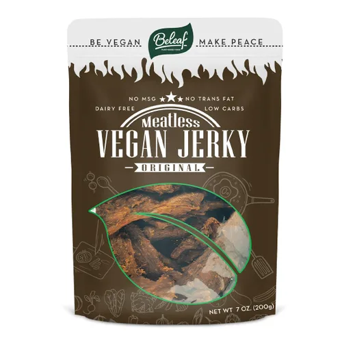 Miniatura 7 de BELEAF - Cecina a base de plantas de jalapeño Delicioso sustituto de carne Bajo en carbohidratos, sin OMG, sin lácteos, proteína vegetal