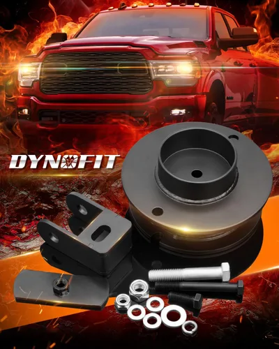 Miniatura 2 de dynofit Kit de elevación de nivelación delantera de 2 pulgadas para Ram 2500 4WD 2014-2026, Ram 3500 (4x4) 2013-2026, espaciadores de puntal