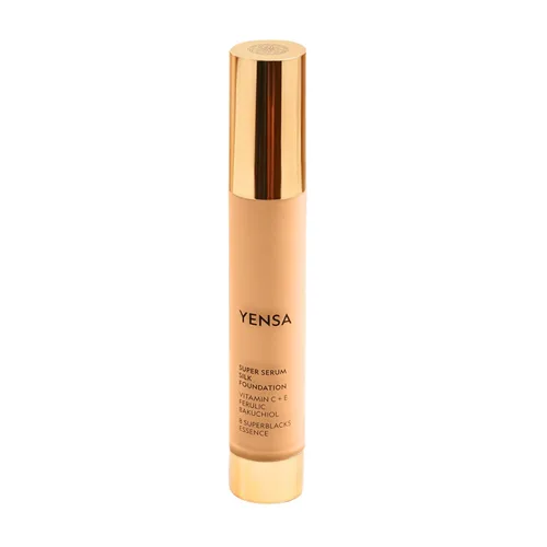 Miniatura 13 de YENSA Base de maquillaje de suero – Base de cobertura completa súper sedosa enriquecida con péptidos, vitamina C y ácido ferúlico para ayudar a
